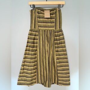 NWT Anthropologie Maple Green Chlorophyll Study Strapless Mini Dress | Size 4